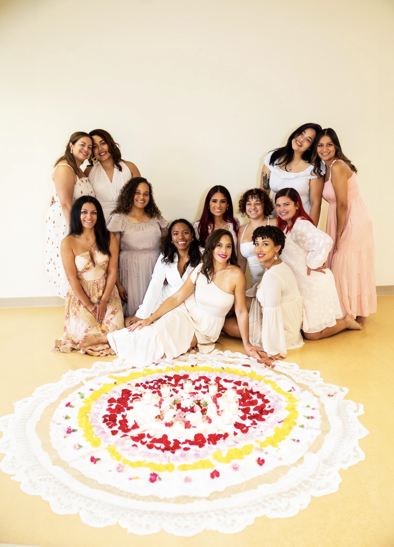 Women gathered in a sister circle